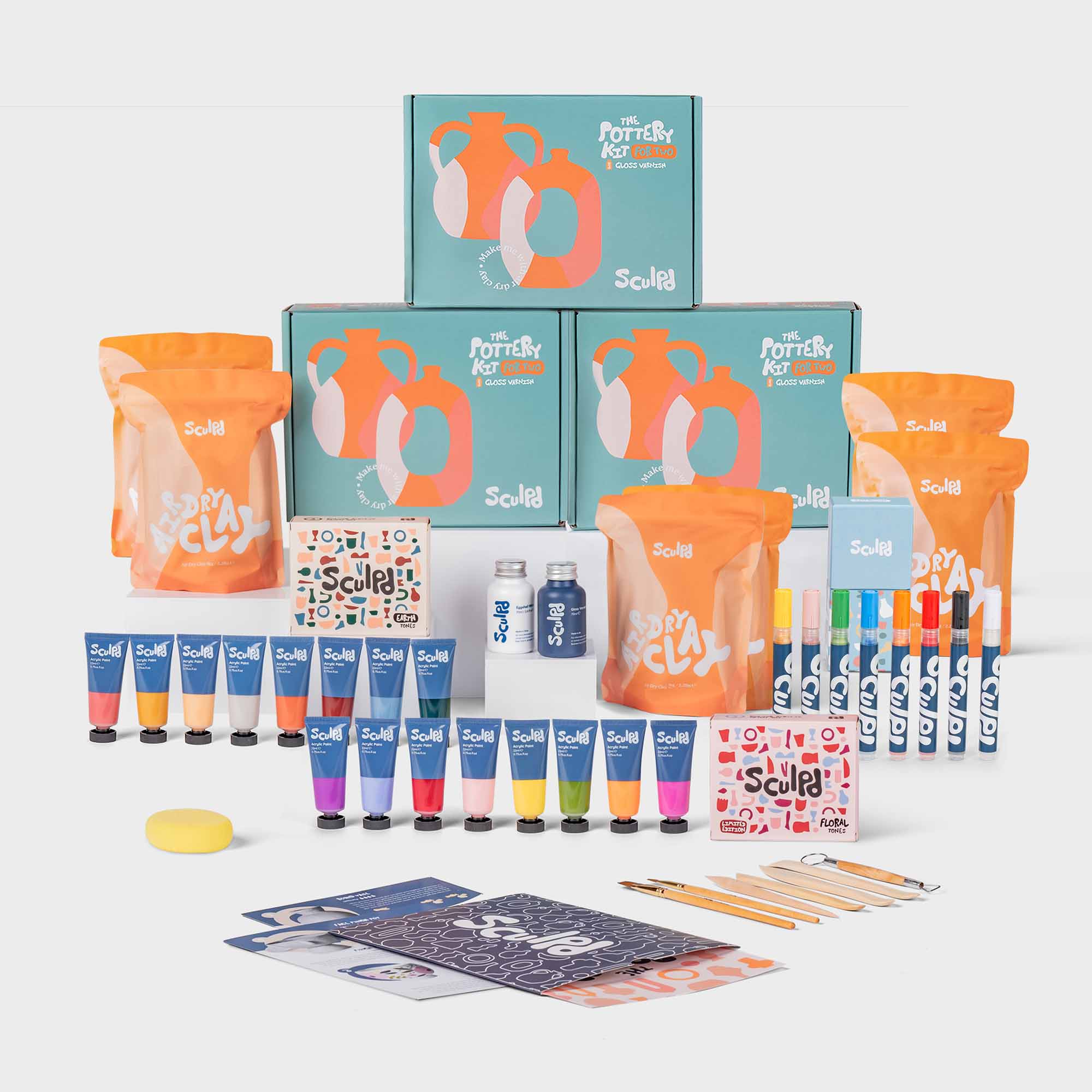 Group Bundles Pottery Bundle Sculpd 6-8 Earth and Floral