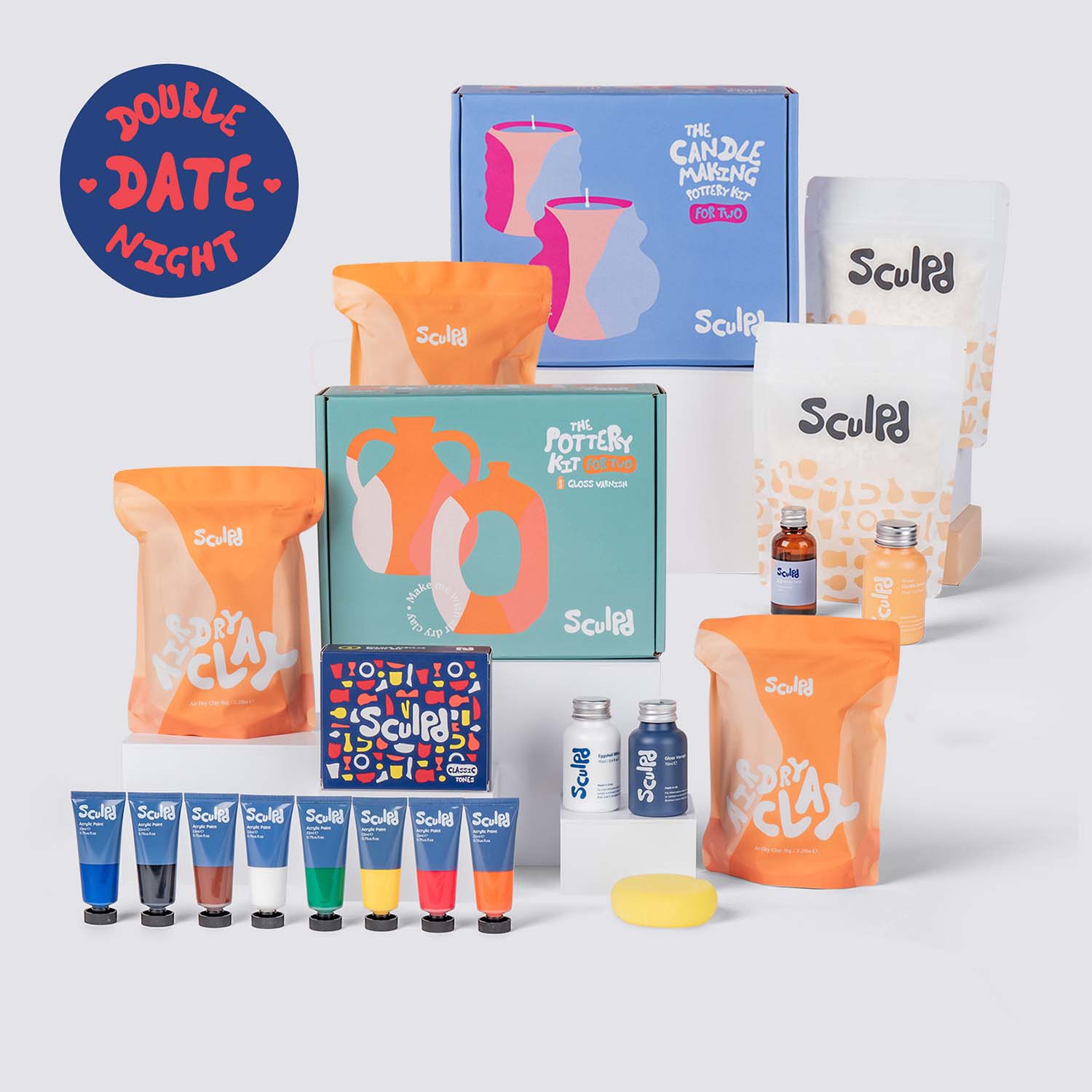 Double Date Night Bundle Pottery Bundle Sculpd Classic Tones