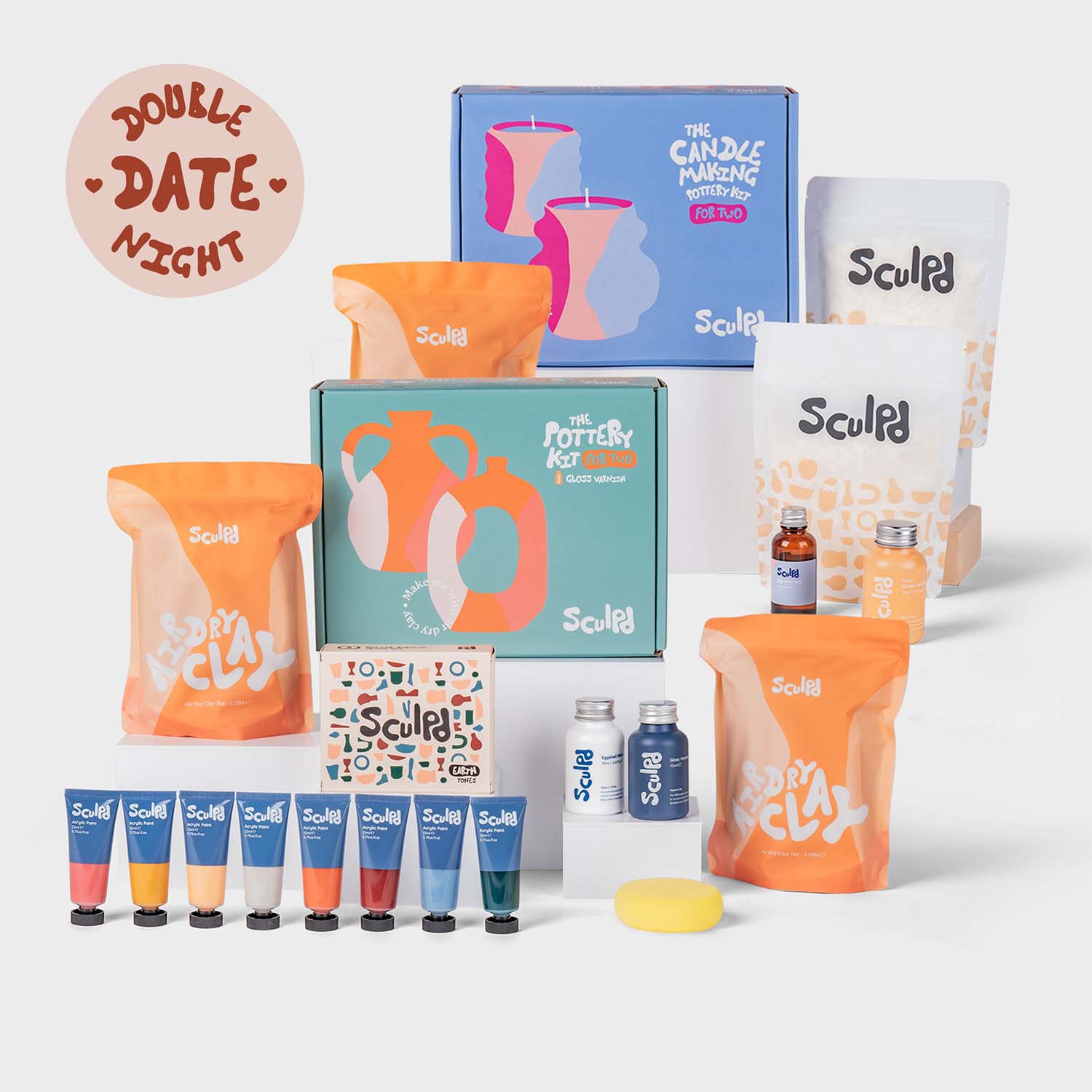 Double Date Night Bundle Pottery Bundle Sculpd Earth Tones