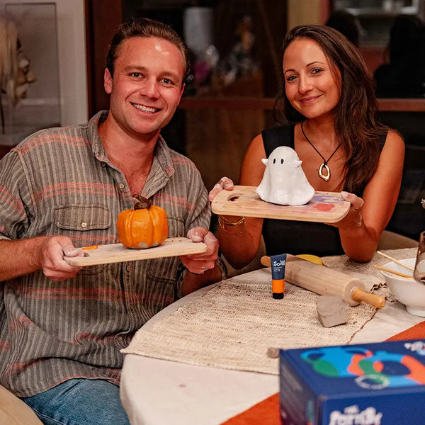Sculpd Halloween date night - Pumpkin and Ghost
