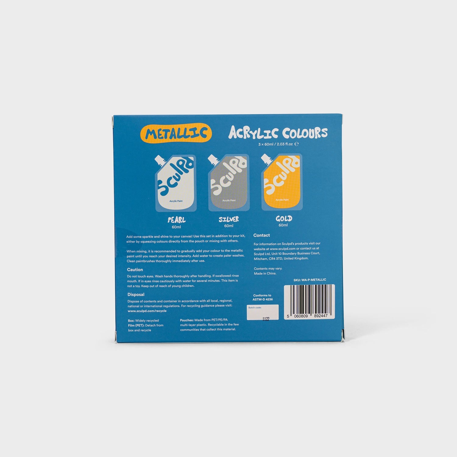 Acrylic Metallic Paint Set Paint Set Sculpd