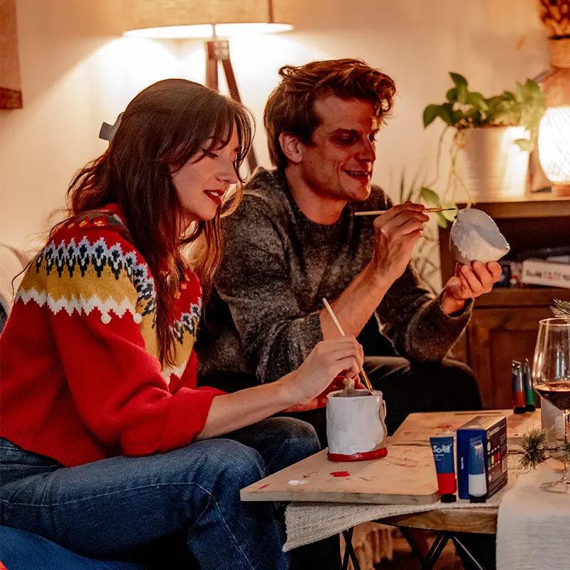 Fun Christmas Date Night Only with Sculpd Pottery Kit