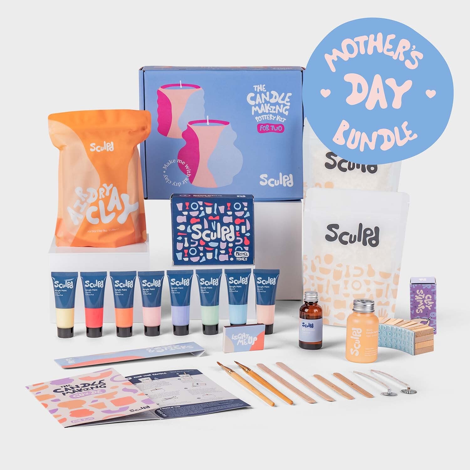 Sculpd Candle Making Kit Candle Making Kit Sculpd Mothers Day Bundle Two Candles Peony Rose