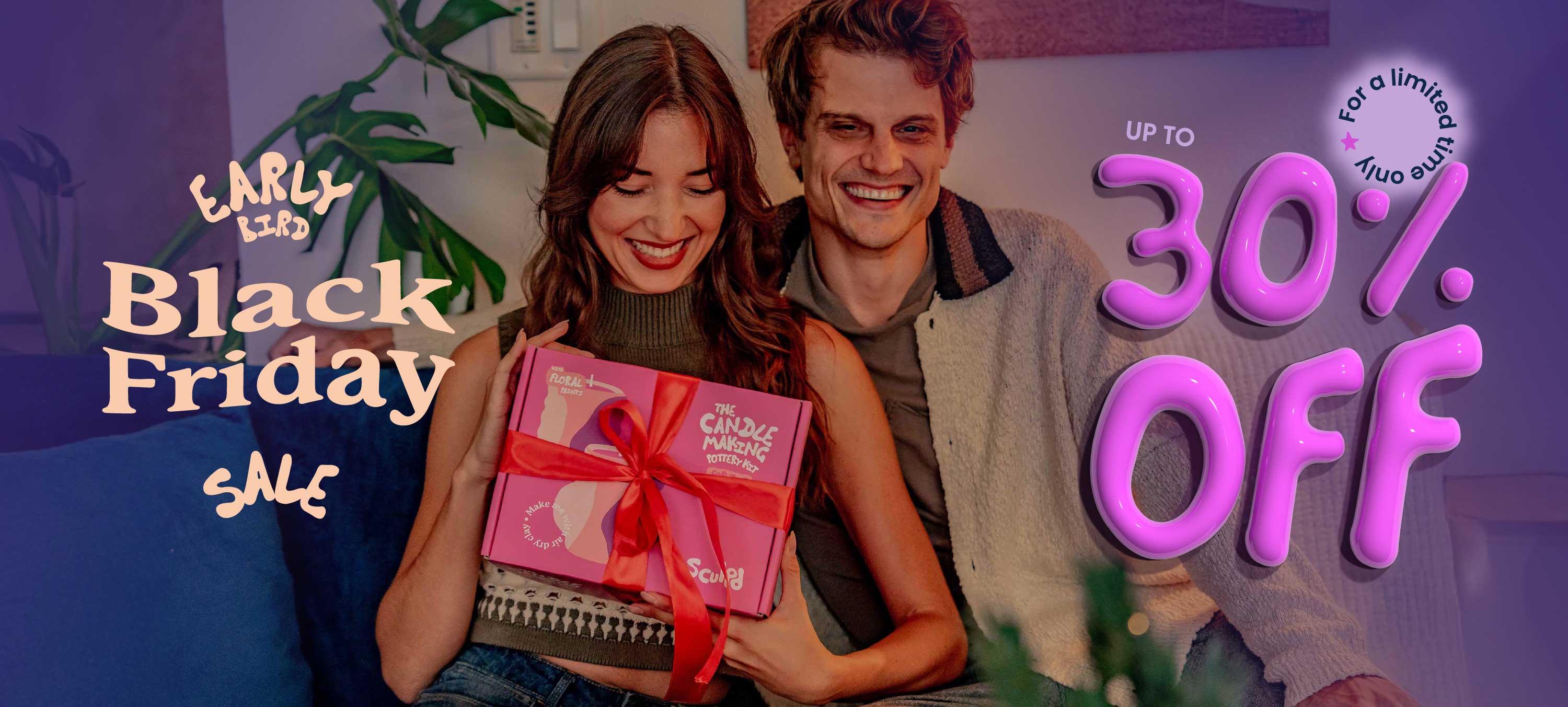 Black Friday pottery and candle kit bundle limited time promotion by Sculpd